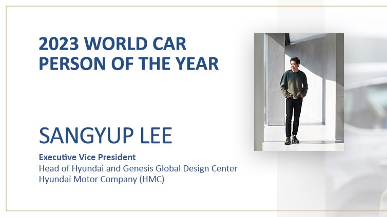 SangYup Lee is World Car Person of the Year 2023