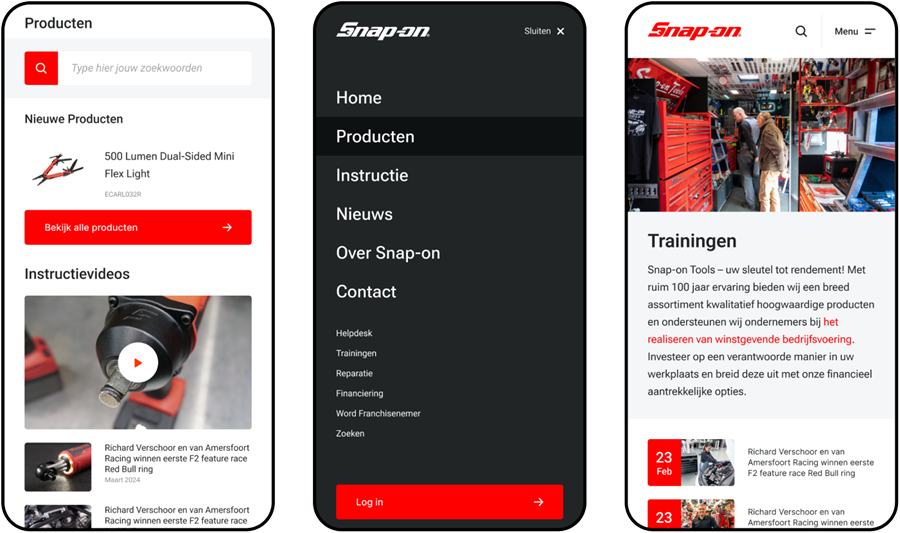 Snap-on Tools Benelux lanceert vernieuwde website